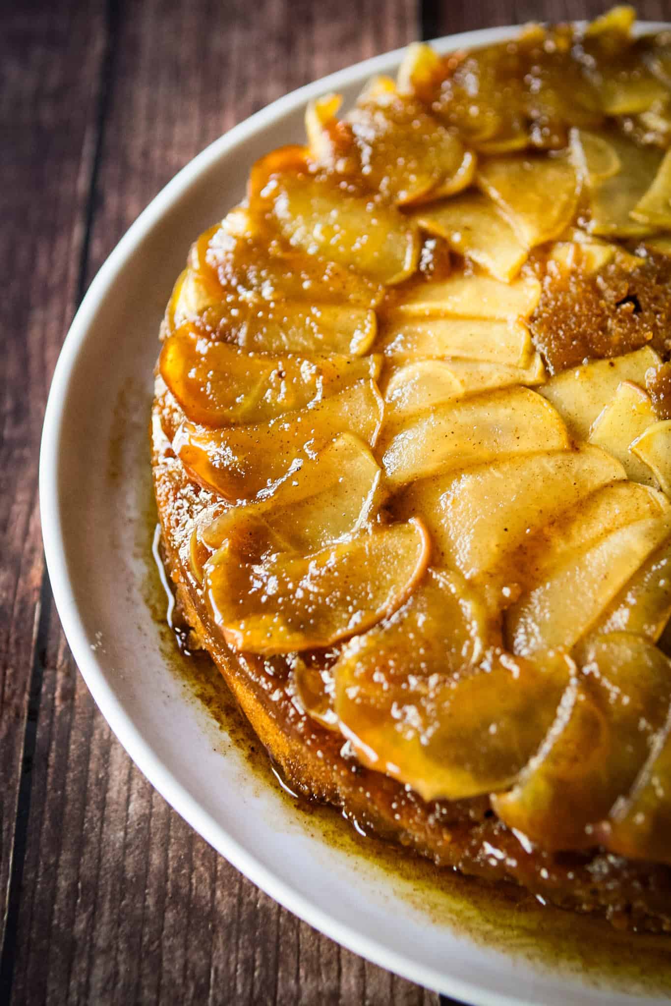 Apple Upside Down Pumpkin Cake